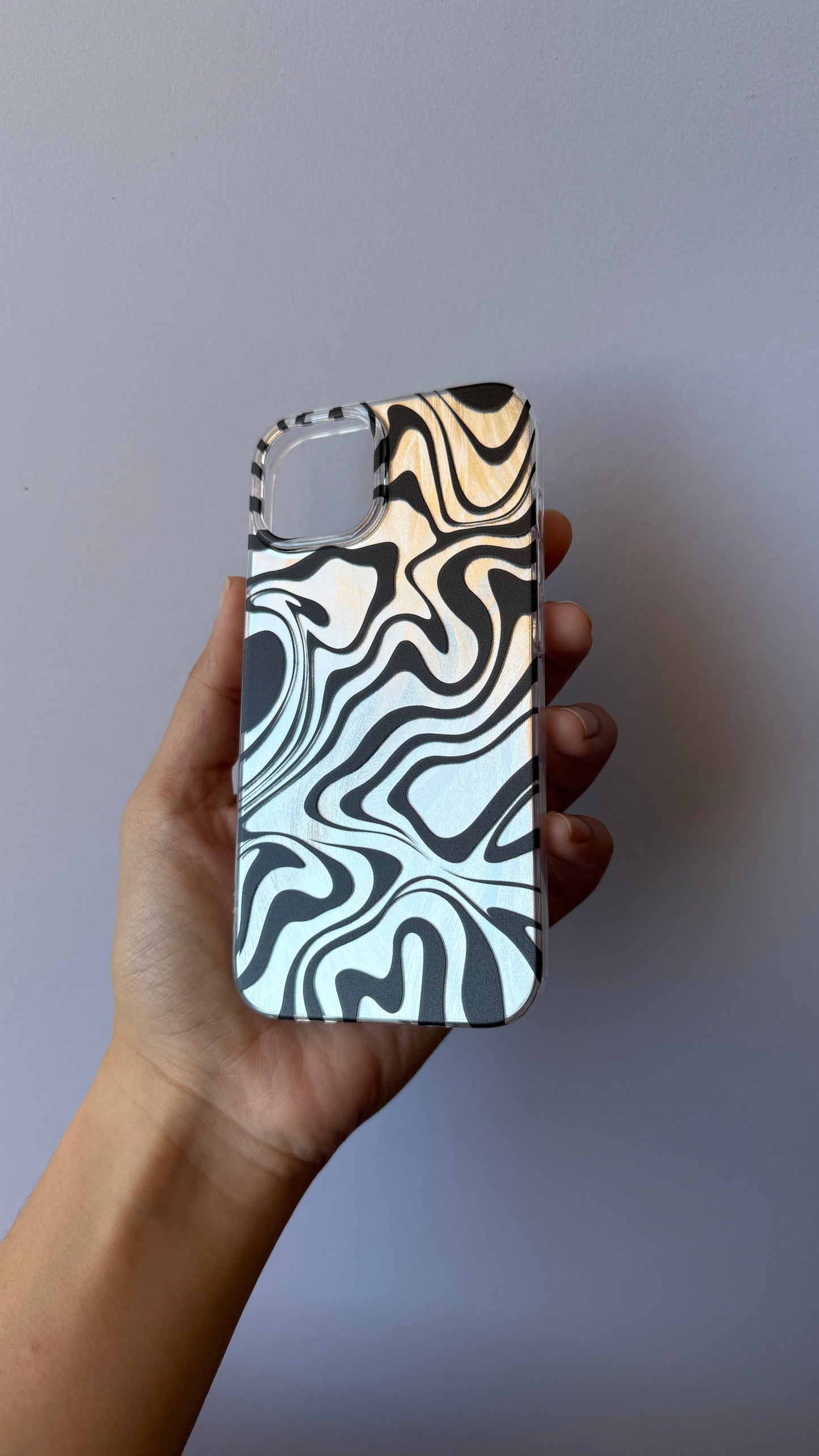 Carcasa iPhone 13/14 - Cebra Silver