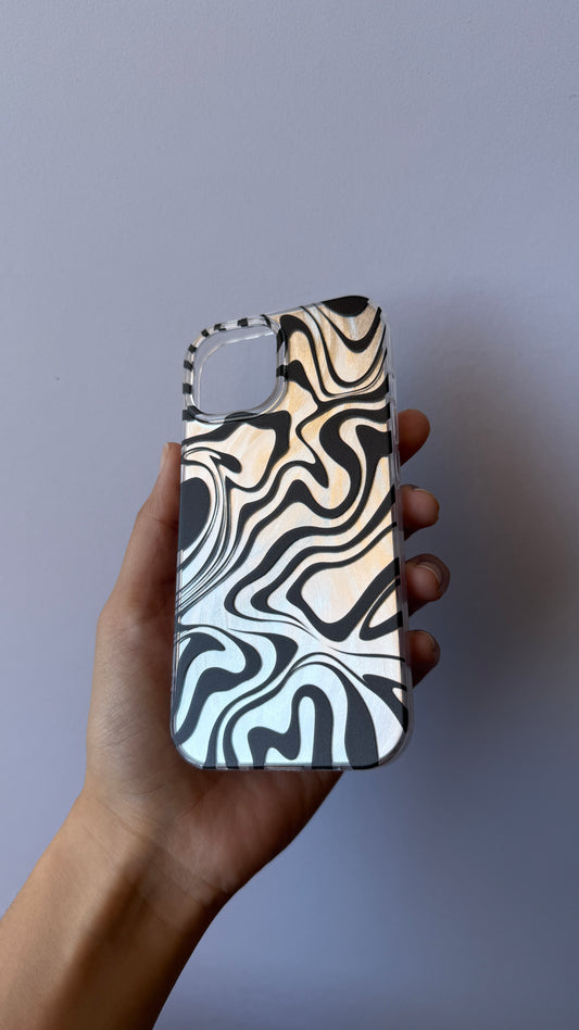 Carcasa iPhone 15 - Cebra Silver