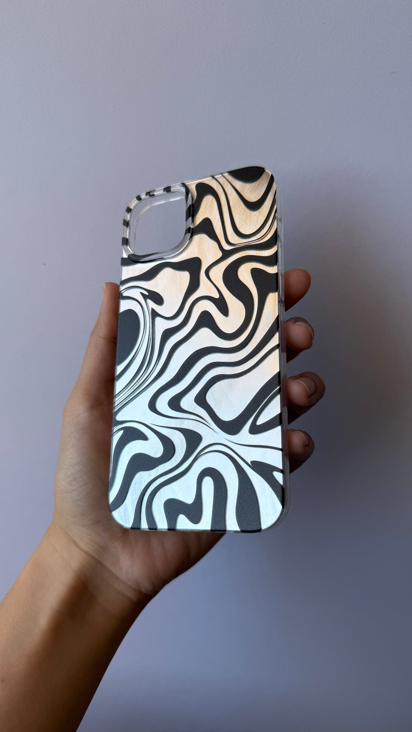 Carcasa iPhone 14 Plus/15 Plus - Cebra Silver