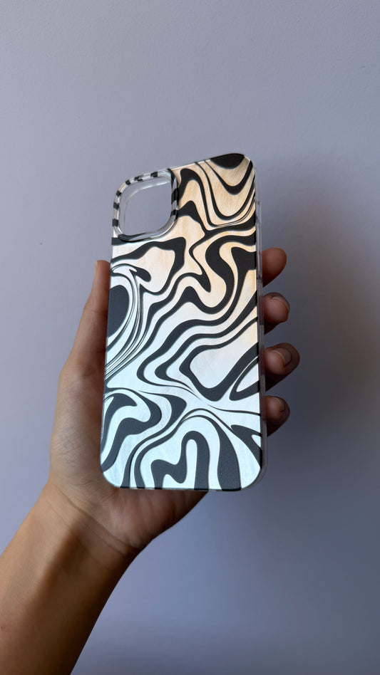 Carcasa iPhone 14 Plus/15 Plus - Cebra Silver