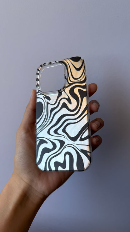 Carcasa iPhone 15 Pro - Cebra Silver