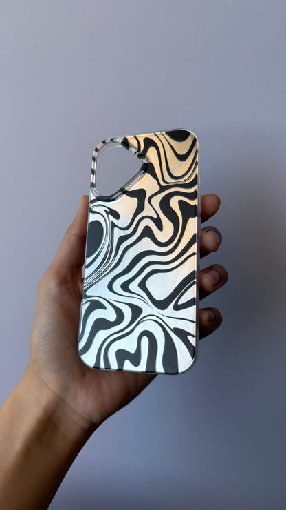 Carcasa iPhone 16 - Cebra Silver