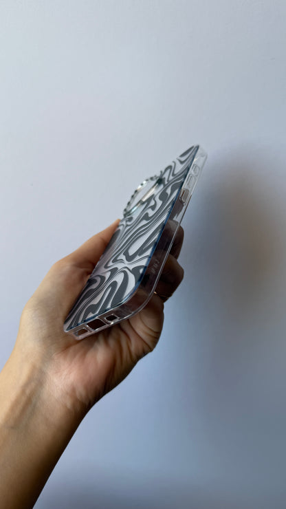 Carcasa iPhone 16 - Cebra Silver