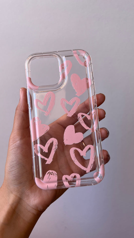 Carcasa iPhone 14 Pro Max - Corazón Rosado