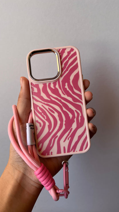 Carcasa iPhone 13 Pro - Cebra con Correa
