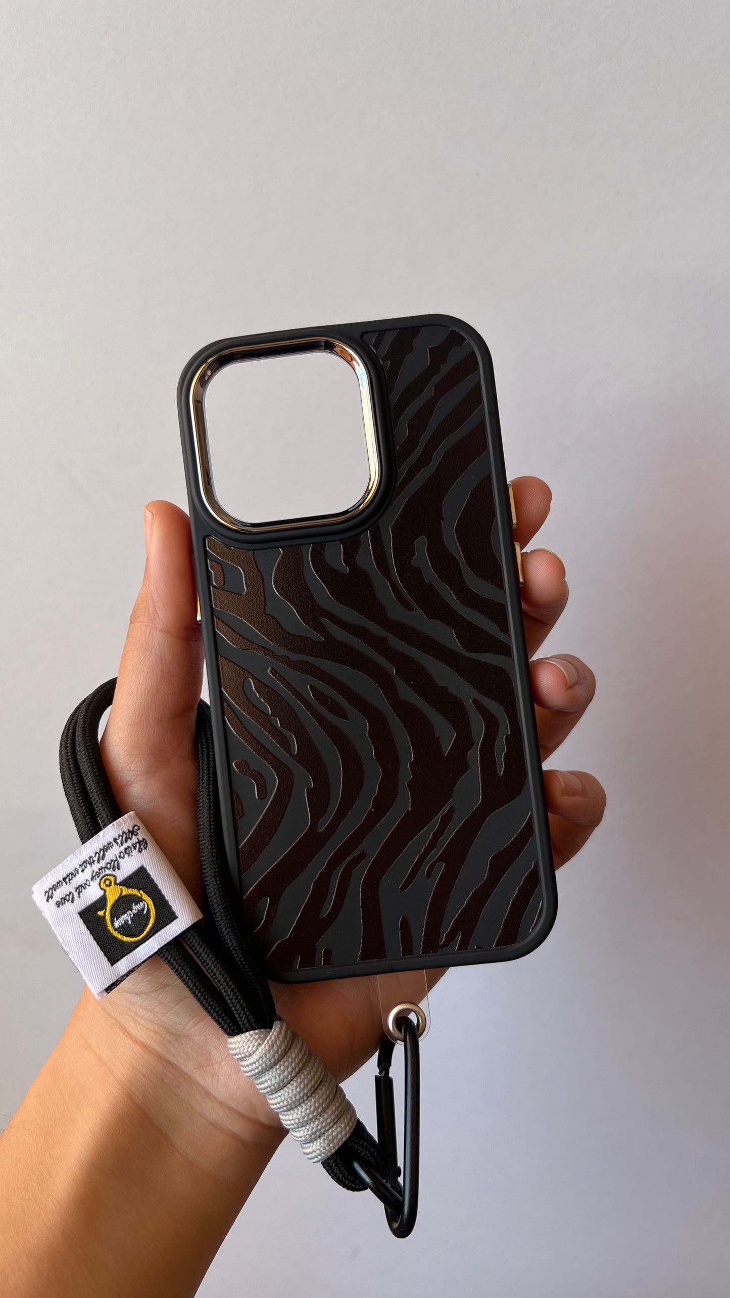 Carcasa iPhone 14 Pro - Cebra con Correa